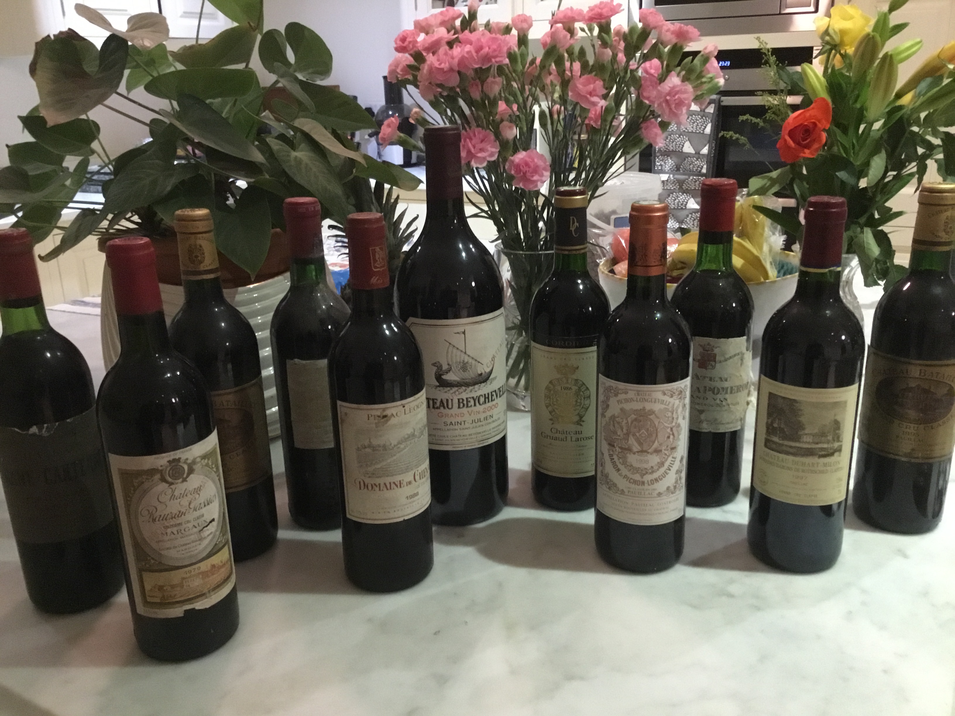 a selection of classic bordeaux wines